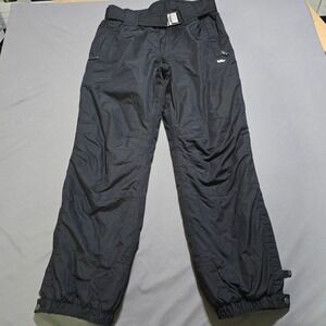 Killy Ski Pants Mens 38 Black Insulated Snowboard Trousers Belted Snow Gaiters